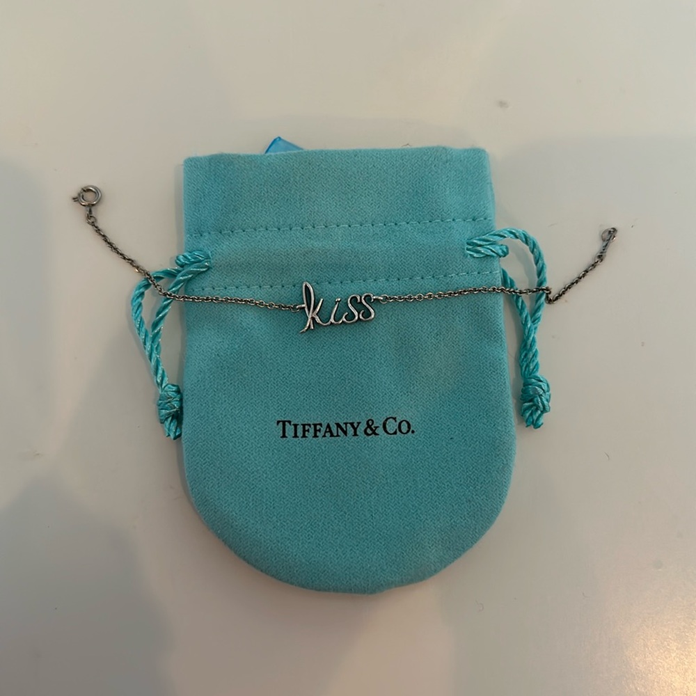 Tiffany & Co sterling silver “kiss” bracelet